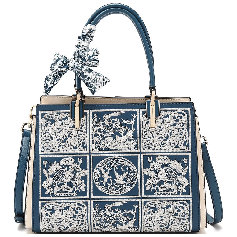 Modern Novelty Lady Face Strap Bags Funky Pu Textured Top Handle Satchel Handb